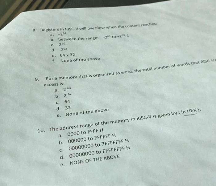 Q2 Select The Right Answer No Penalty If Wrong Selection For A 10 Bit Number The Range Is 1 24 2 3 Home Of Above 3