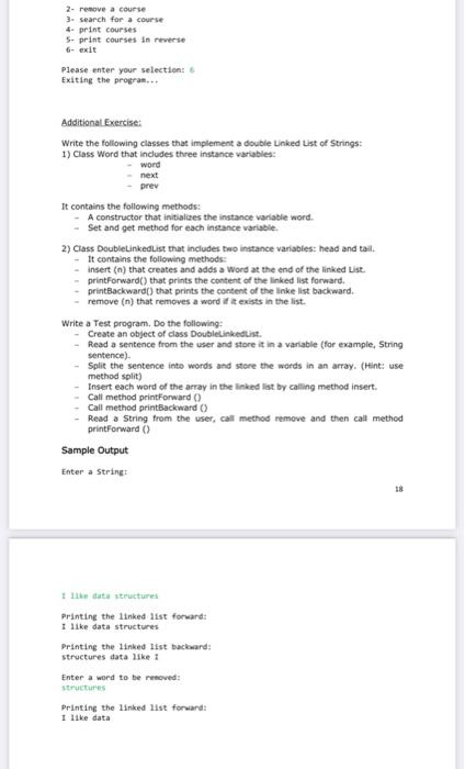 Lab 3 Ordered Doubly Linked List Objectives 1 To Introduce The Doubly Linked List Data Structure 2 Converting An Im 6