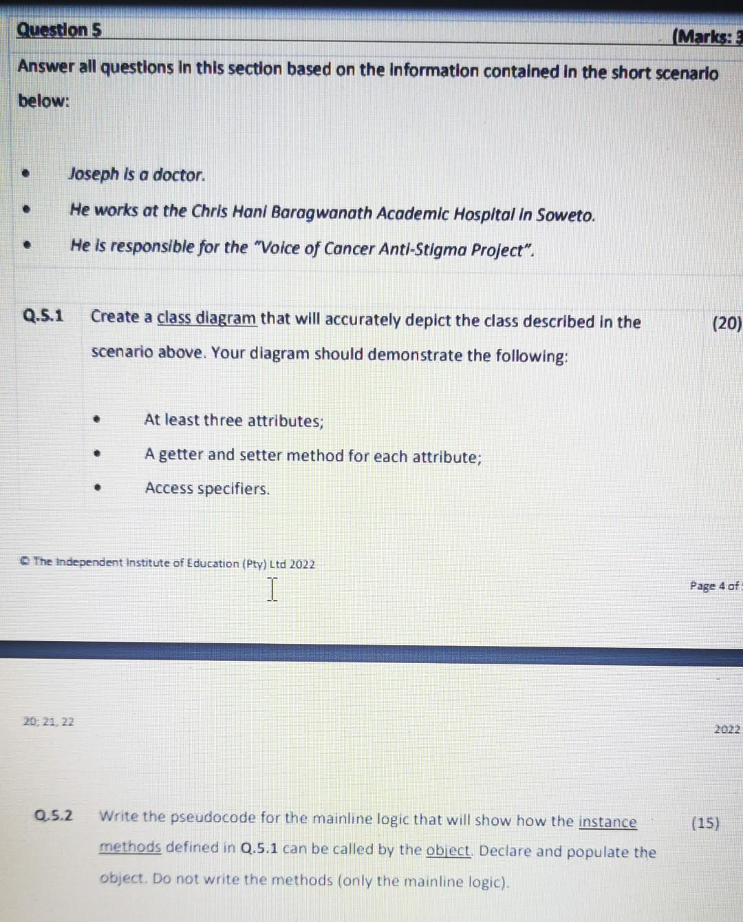 Need Help With 5 2 1