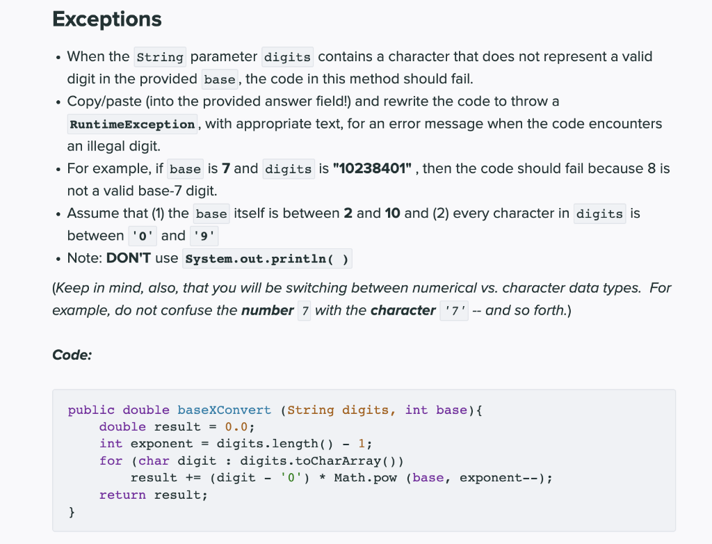 Exceptions When The String Parameter Digits Contains A Character That Does Not Represent A Valid Digit In The Provided 1