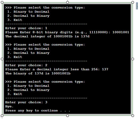 Conversion Between Binary And Decimal Write An Assembly Program Converting An 8 Bit Unsigned Binary To Its Decimal And C 1