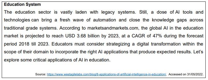 List And Discuss Ten Ai Technologies Used For Educational System Transformation 1