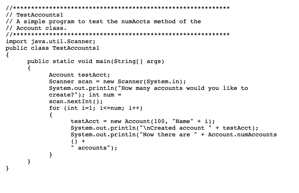 Opening And Closing Accounts File Account Java See Previous Exercise Contains A Definition For A Simple Bank Account C 2