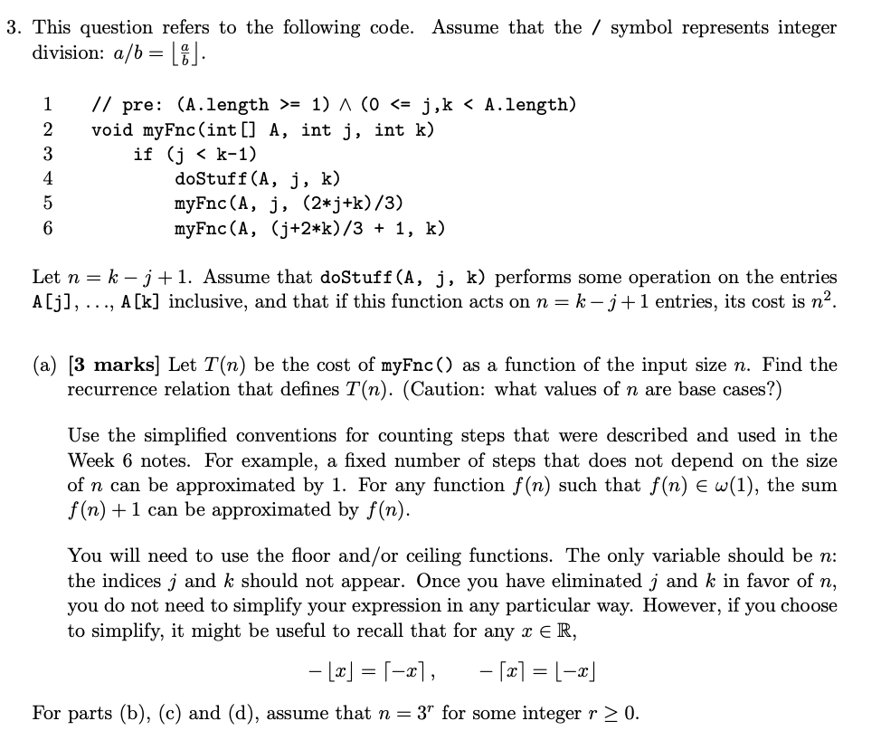 3 This Question Refers To The Following Code Assume That The Symbol Represents Integer Division A B 1 2 3 4 5 1