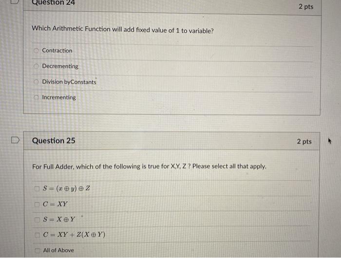 D D True False Question 3 Encoder Has A Limitation That Only One Input Line Can Be Active At One Time True False Questio 6