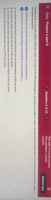 Iii This Quiz 24 Points Possible Quiz Project 4 Part 2 Question 3 Of 13 This Question 4 Points Possible Submit Qu 1