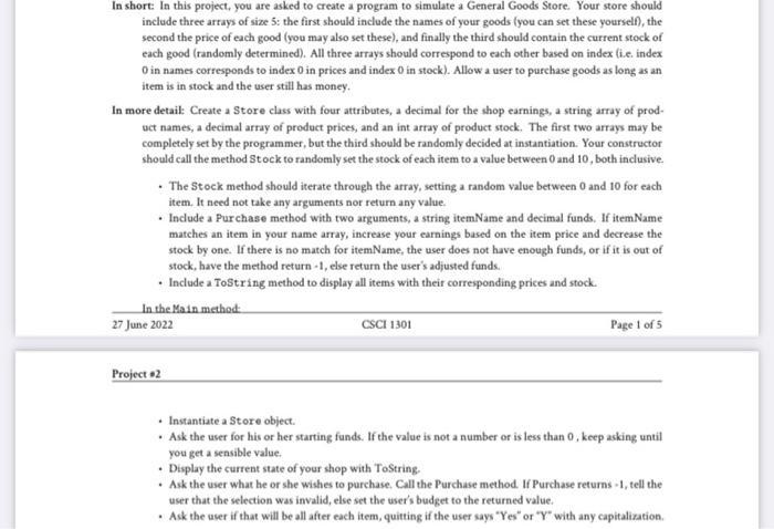 In Short In This Project You Are Asked To Create A Program To Simulate A General Goods Store Your Store Should Includ 1