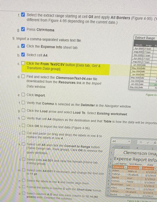 Select The Extract Range Starting At Cell G5 And Apply All Borders Figure 4 95 Different From Figure 4 95 Depending 1