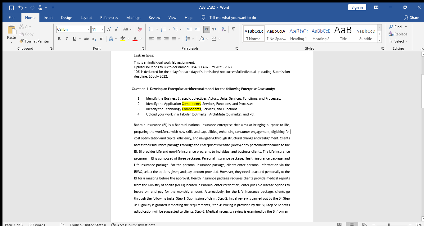 I Have An Assignment About Architecture Please Help Me To Solve It 1