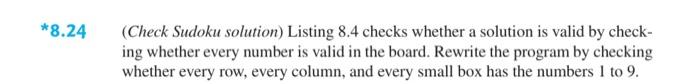 8 24 Check Sudoku Solution Listing 8 4 Checks Whether A Solution Is Valid By Check Ing Whether Every Number Is Valid 1