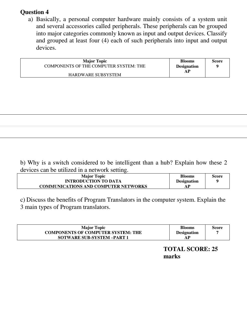 Question 4 A Basically A Personal Computer Hardware Mainly Consists Of A System Unit And Several Accessories Called Pe 1
