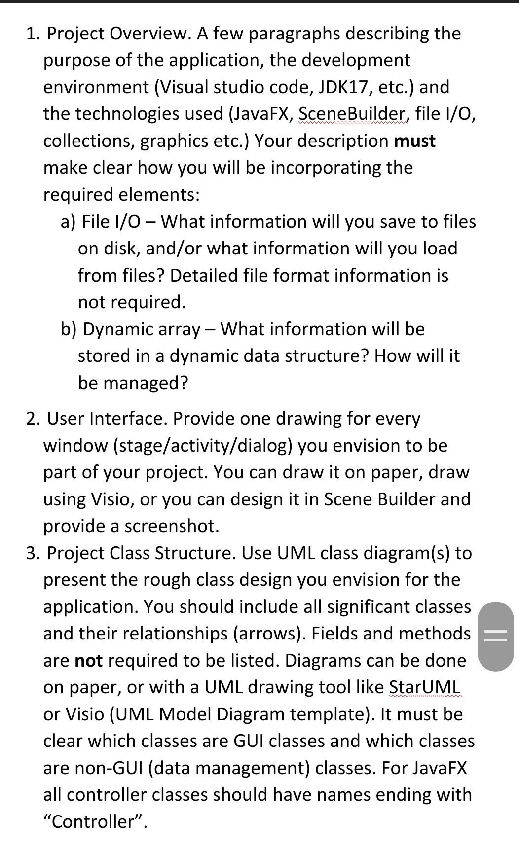 1 Project Overview A Few Paragraphs Describing The Purpose Of The Application The Development Environment Visual Stu 1