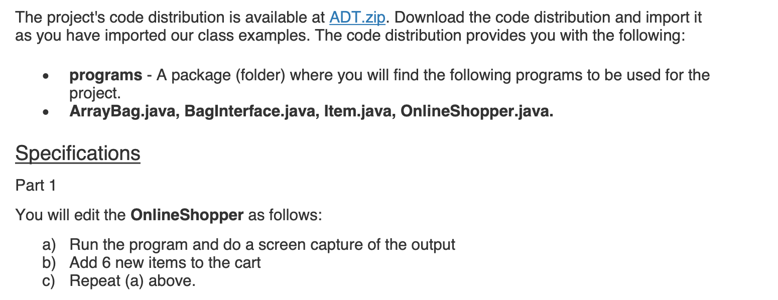Overview You Need To Make Changes To Onlineshopper Java By Adding 6 More Items To The Shopping Cart Program You Will Al 2