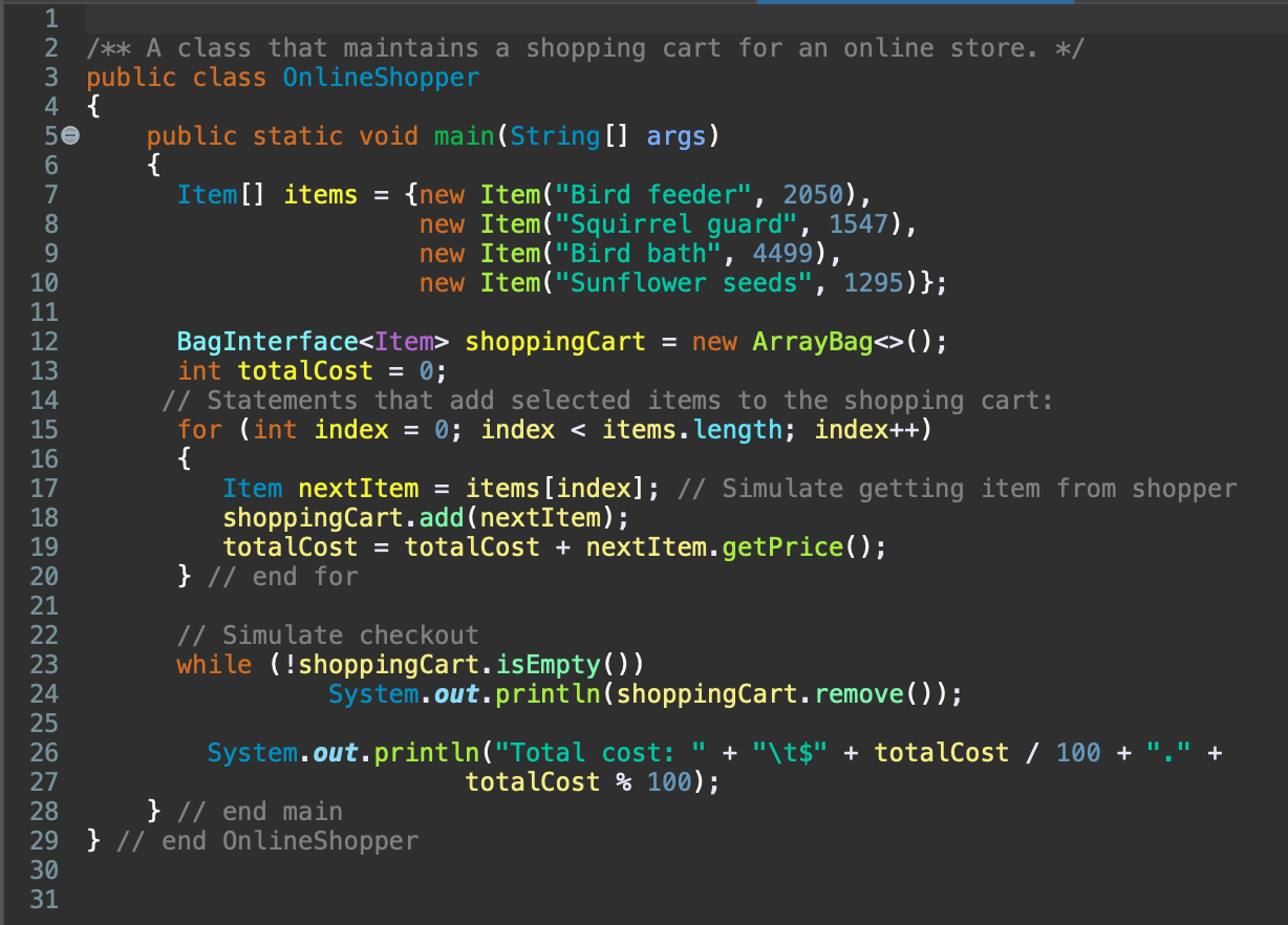 Overview You Need To Make Changes To Onlineshopper Java By Adding 6 More Items To The Shopping Cart Program You Will Al 4