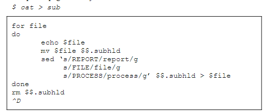 This Is The Sub Script That Is Mentioned This Is The Mysedfile Script That Is Mentioned As Well Empty Line Is Ther 1