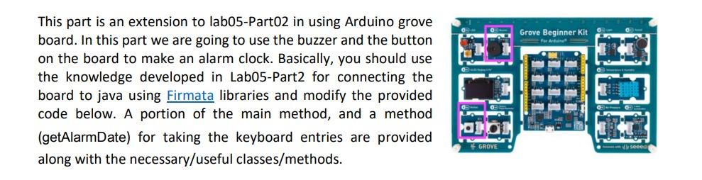 This Part Is An Extension To Lab05 Part02 In Using Arduino Grove Board In This Part We Are Going To Use The Buzzer And 1
