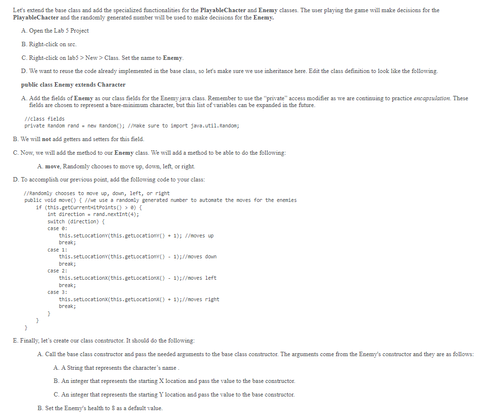Let S Take All The Common Functionalities And Place Those In A Base Class We Will Call This Base Class Character A Op 3