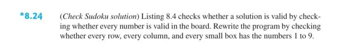 8 24 Check Sudoku Solution Listing 8 4 Checks Whether A Solution Is Valid By Check Ing Whether Every Number Is Valid 1