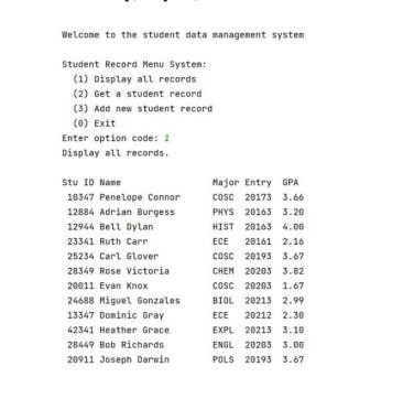 Python Programming Csv File Is Provided At The Bottom Student Records Csv File 5