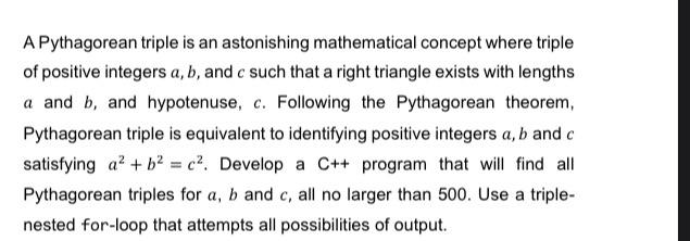 A Pythagorean Triple Is An Astonishing Mathematical Concept Where Triple Of Positive Integers A B And C Such That A Ri 1