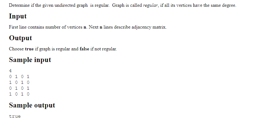 Determine If The Given Undirected Graph Is Regular Graph Is Called Regular If All Its Vertices Have The Same Degree I 1