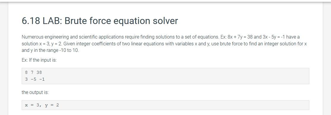 6 18 Lab Brute Force Equation Solver Numerous Engineering And Scientific Applications Require Finding Solutions To A Se 1
