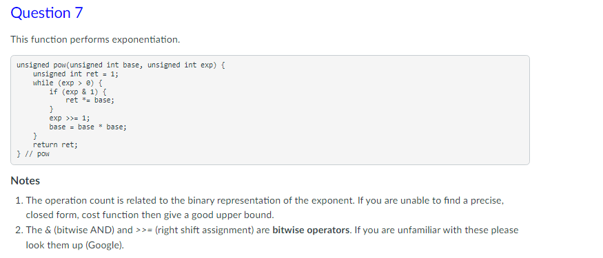 Modify The Function To Count The Number Of Operations Performed When The Function Executes In The Worst Case Determine A 2