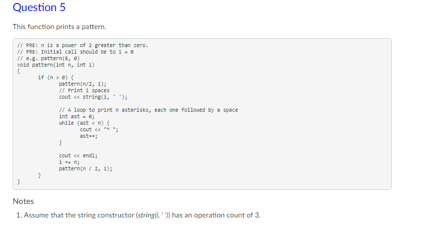 Modify The Function To Count The Number Of Operations Performed When The Function Executes In The Worst Case See The Se 2