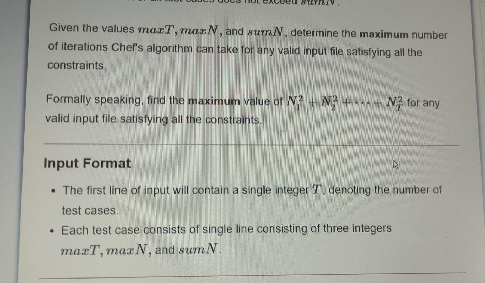 Slow Solution 1 Problem Code Slowsoln Chef Is Trying To Solve A Problem Having T Test Cases Where For Each Test Case 2