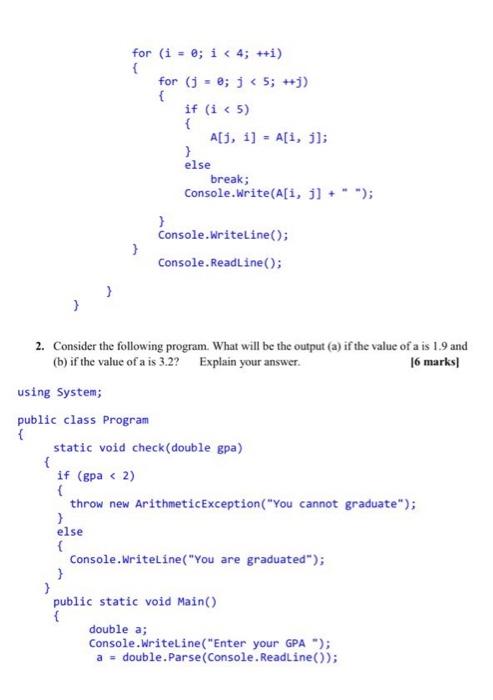 Part I Theoretical Questions 4 Marks Each 20 Marks 1 Define Net Framework Class Library List Any Three Namespace 2