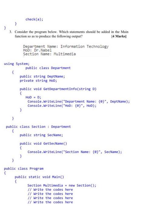 Part I Theoretical Questions 4 Marks Each 20 Marks 1 Define Net Framework Class Library List Any Three Namespace 3