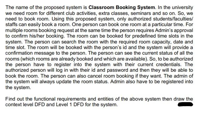 The Name Of The Proposed System Is Classroom Booking System In The University We Need Room For Different Club Activitie 1