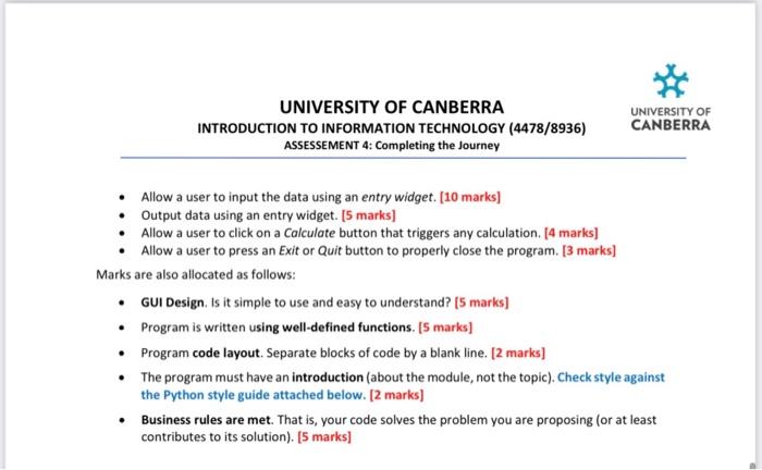 Tot 3 University Of Canberra Introduction To Information Technology 4478 8936 Assessement 4 Completing The Journey Un 3