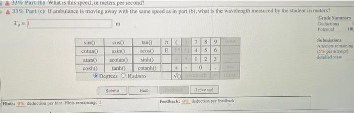 13 Problem 10 A Student Knows That An Ambulance Siren Has A Frequency Of F 393 Hz He Measures When The Ambulanc 3