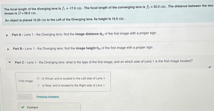Learning Goal Two Lenses In Combination You Will Solve The Problem Step By Step To Find The Final Image Pay Attentio 2