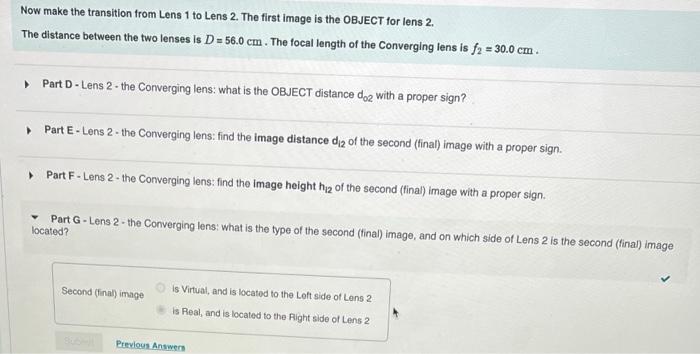 Learning Goal Two Lenses In Combination You Will Solve The Problem Step By Step To Find The Final Image Pay Attentio 3