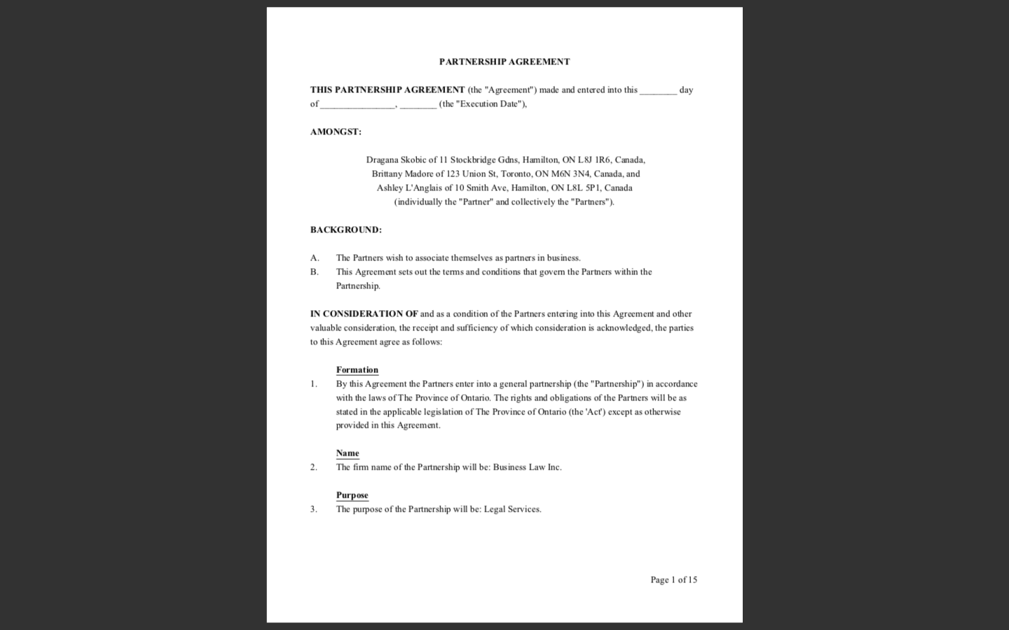 Please Read The Contract And Discuss Identification And Explanation Of Contract Elements Identification And Explan 1