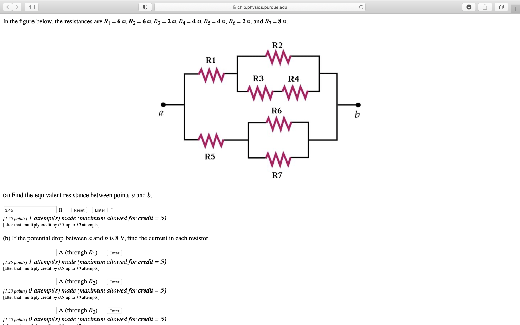D 0 In The Figure Below The Resistances Are R 60 R 6a R 2 R 40 R 4 R6 2n And R7 8 A A Throu 1