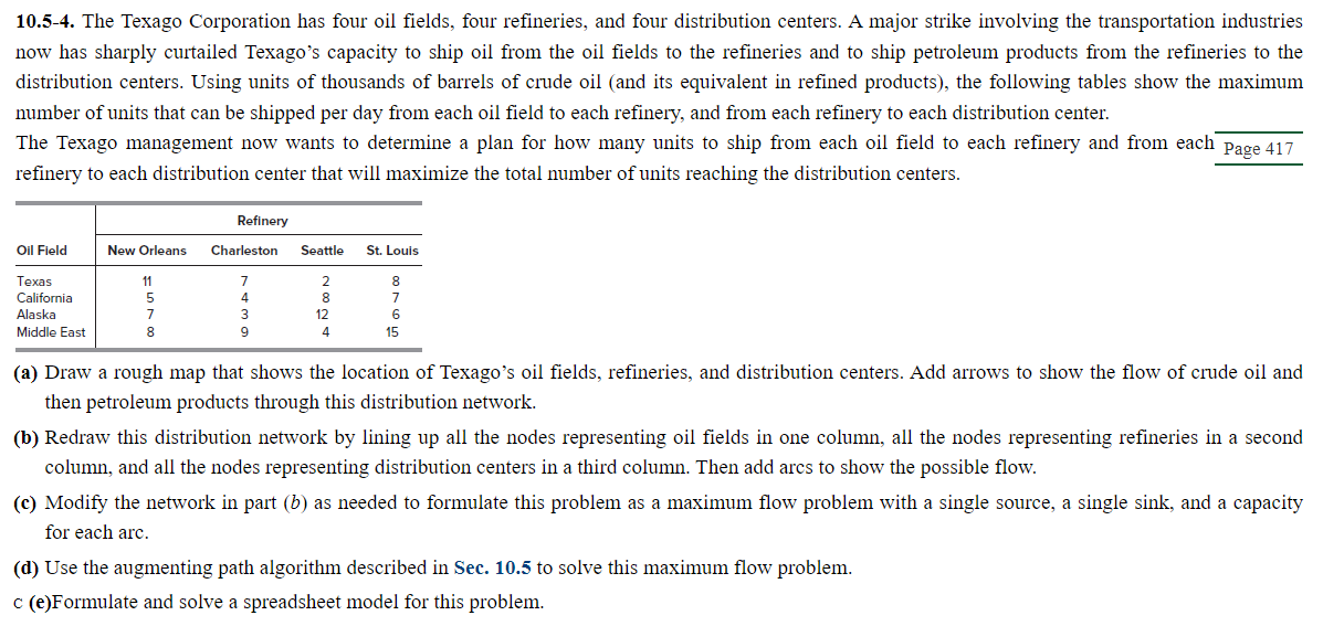 Only Need Part D Of The Question Please Use The Augmenting Path Algorithm To Solve The Problem 1