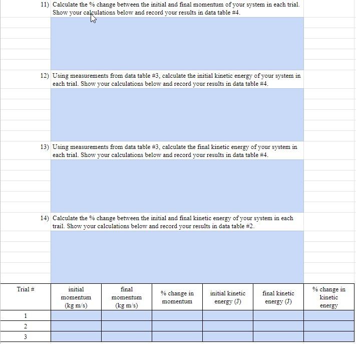 In Need Of Help With The Section Investigation B Elastic Collisions 3