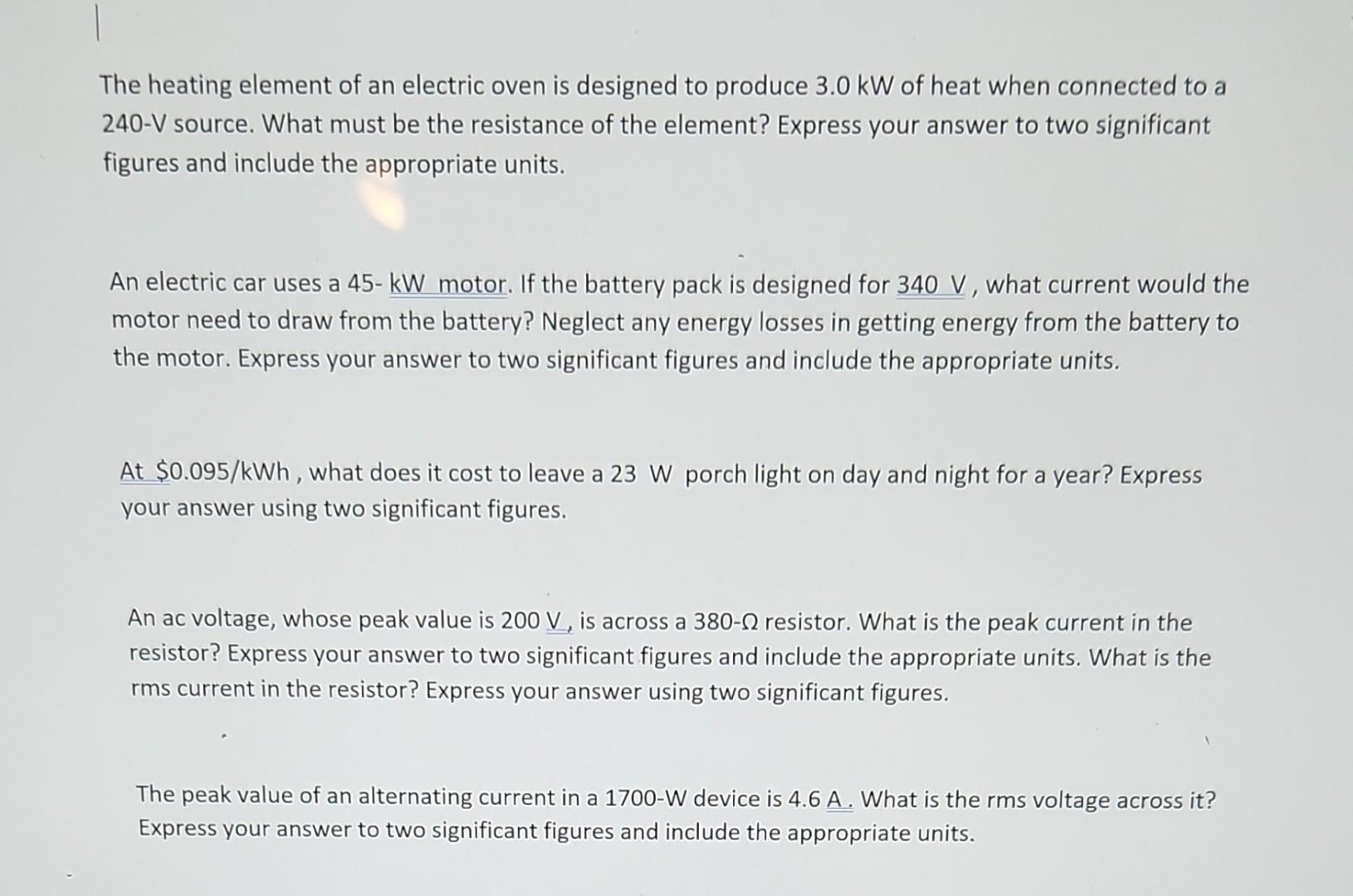 The Heating Element Of An Electric Oven Is Designed To Produce 3 0 Kw Of Heat When Connected To A 240 V Source What Mus 1
