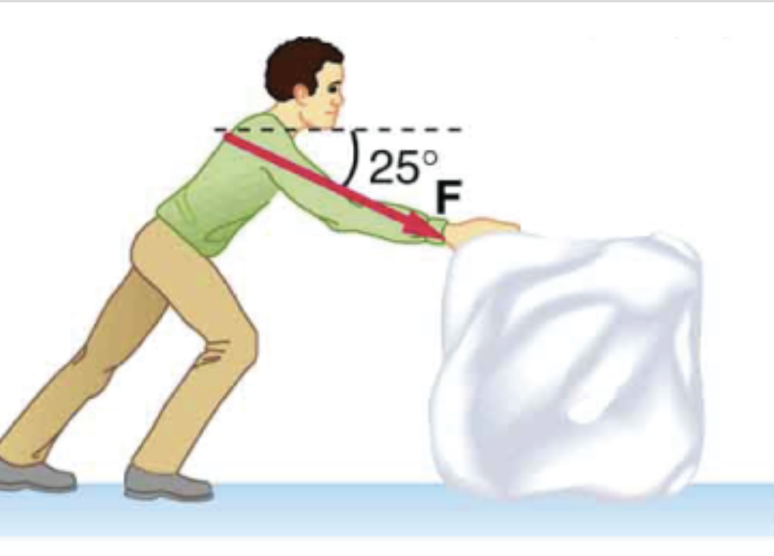 A Contestant In A Winter Sporting Event Pushes A 48 Kg Block Of Ice In The Positive Direction Across A Frozen Lake As Sh 1