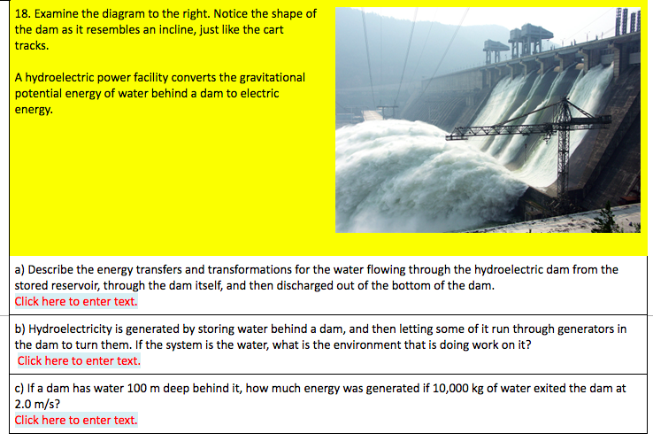 18 Examine The Diagram To The Right Notice The Shape Of The Dam As It Resembles An Incline Just Like The Cart Tracks 1
