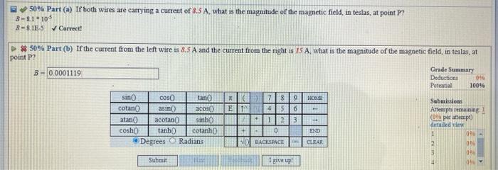 Pm 14 Problem 1 Consider Two Two Long Straight Parallel Current Carrying Wires Separated By A Distance D 2 1 Cm 2