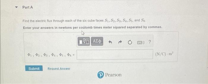 A Cube Has Sides Of Length L 0 400 M It Is Placed With One Corner At The Origin As Shown In Eigure 1 The Electric Fi 2