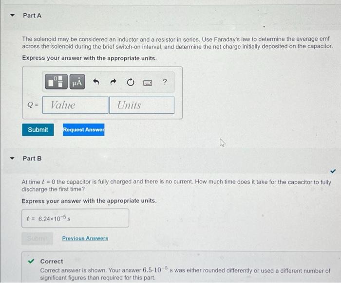 Homework 8 Must Do Problem 30 53 5 Of 20 Review Constants A Cylindrical Solenoid With Radius 1 00 Cm And Length 10 2