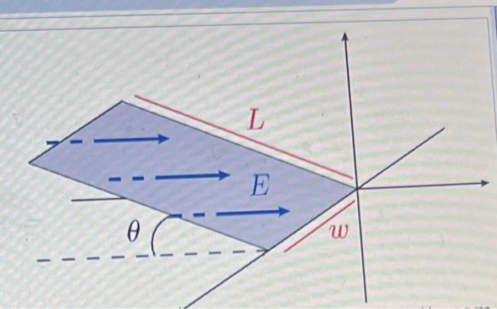 8 Problem 2 An Electric Field With Magnitude Eo 5 V M Is Passing Through A Leaning Plane With Length L 1 2 M And 2