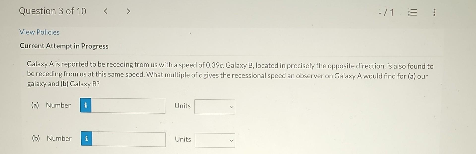 Question 6 Of 10 View Policies Current Attempt In Progress How Much Work Must Be Done To Increase The Speed Of An Elec 2
