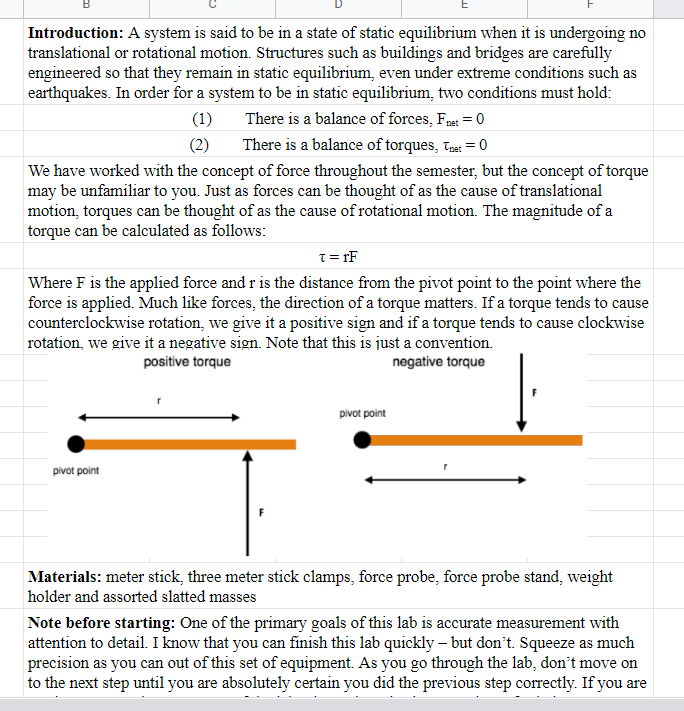 Introduction A System Is Said To Be In A State Of Static Equilibrium When It Is Undergoing No Translational Or Rotation 1