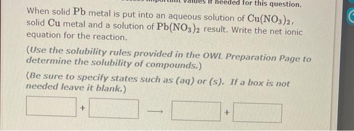Be Sure To Specify States Such As Aq Or S If A Box Is Not Needed Leave It Blank When Aqueous Solutions Of Aluminum 3